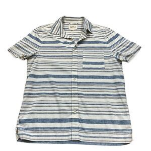 Men’s UpWest Hemp‎ Blend Button Down Short Sleeved Shirt Size Medium
